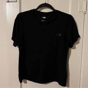 The North Face Black Cropped Back Tee - Size Medium